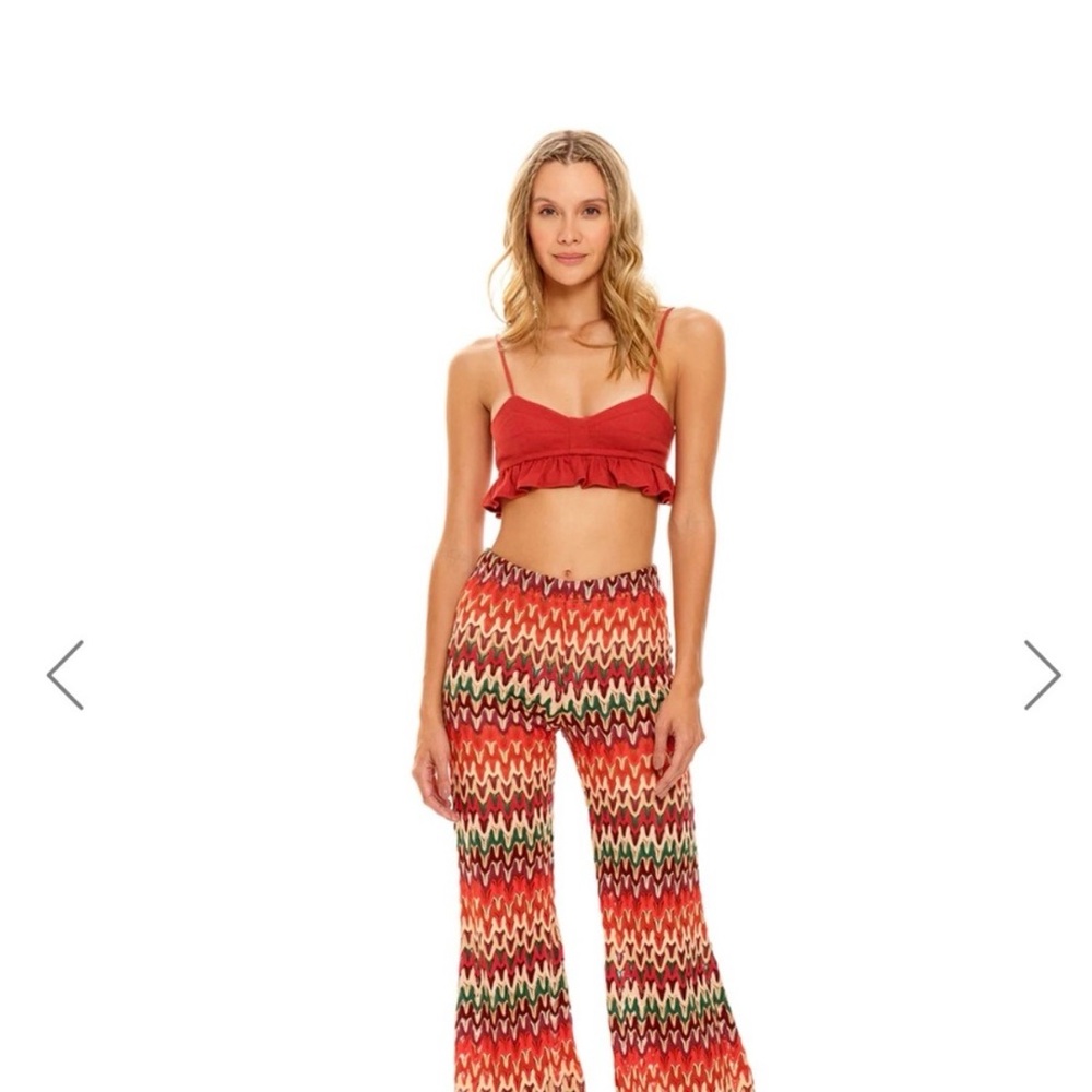Agua Bendita Mae Linen-Blend Top and matching pants